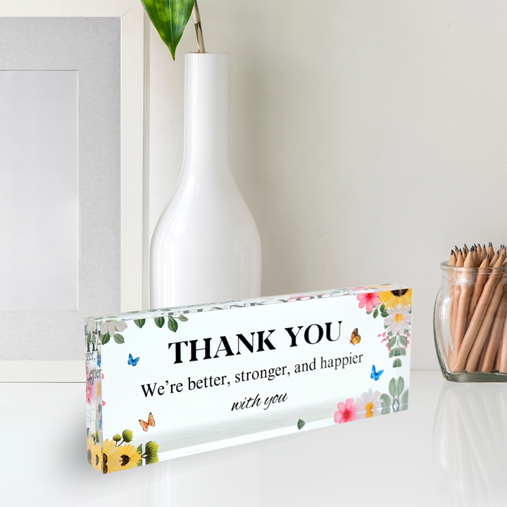 Thank You Colorful Desk Office Decor