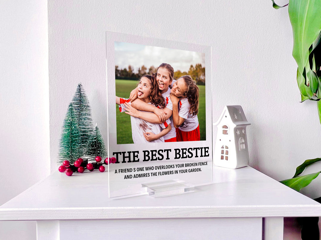 Acrylic Photo Print with Stand & Classic Header