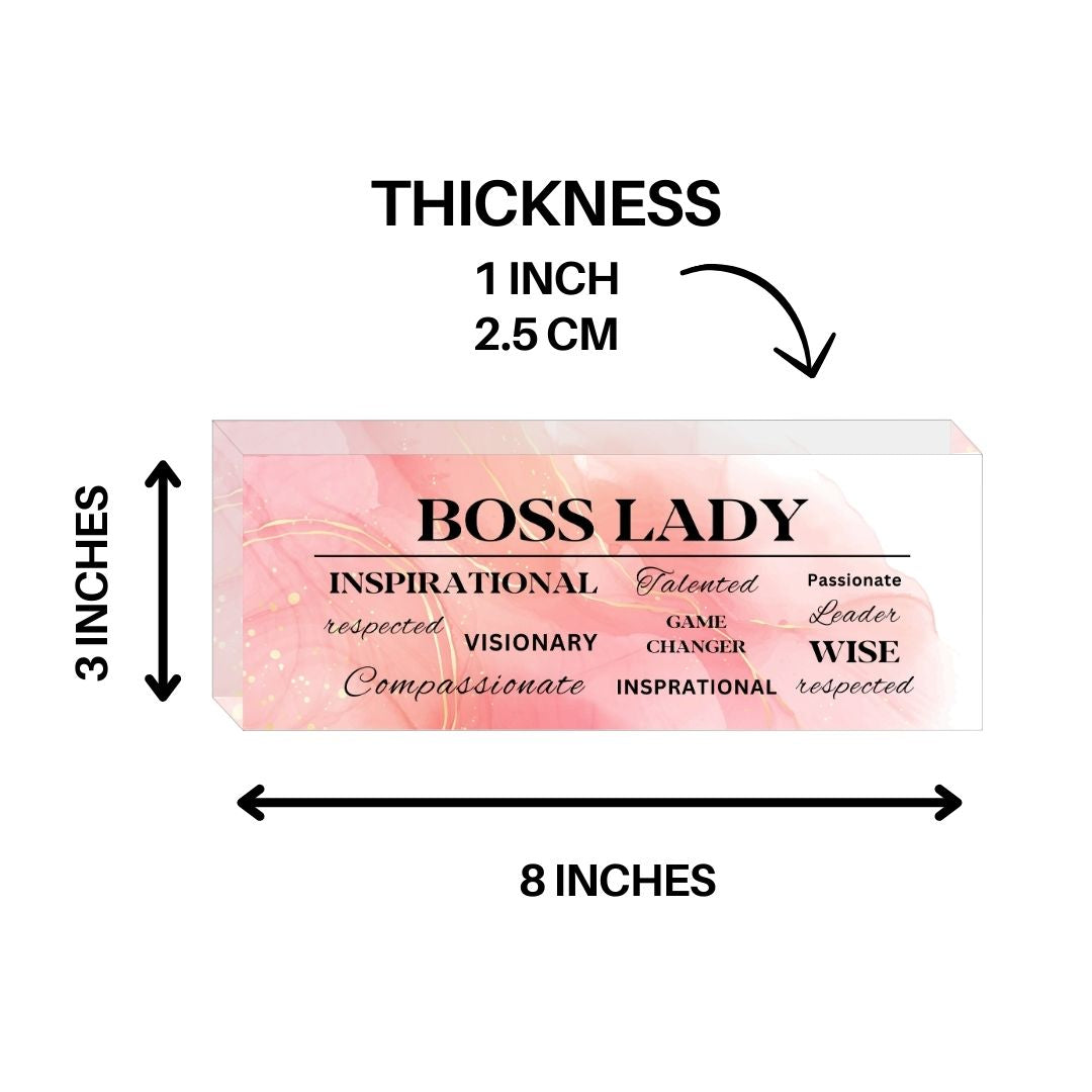 Boss Lady Pink Marble Desk Office Decor