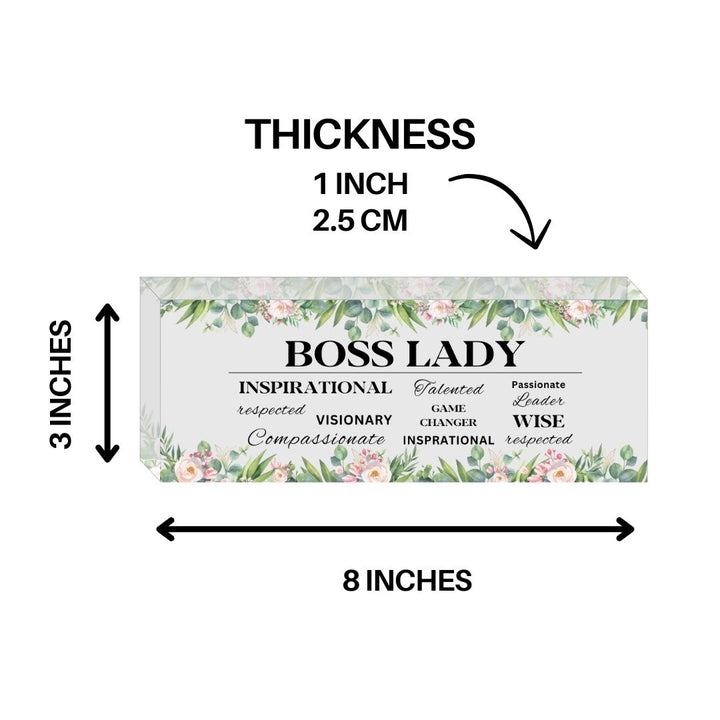 Boss Lady Green Flowers Desk Office Decor