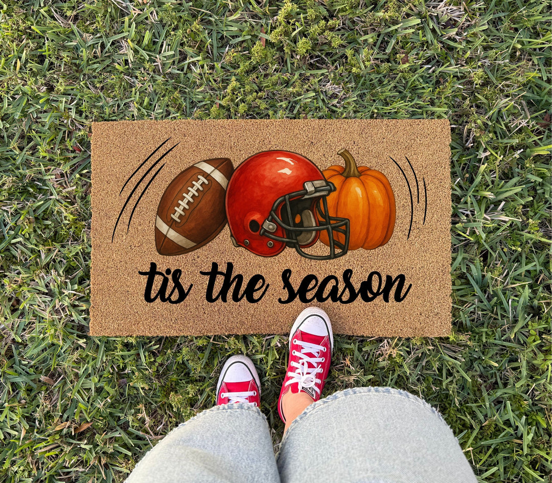 Tis The Season Football Doormat