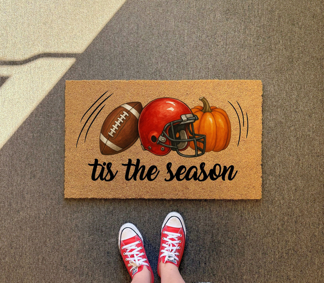 Tis The Season Football Doormat