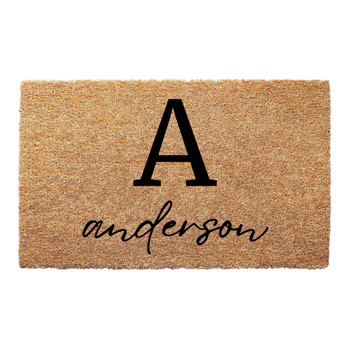 Letter Monogram Personalized Doormat