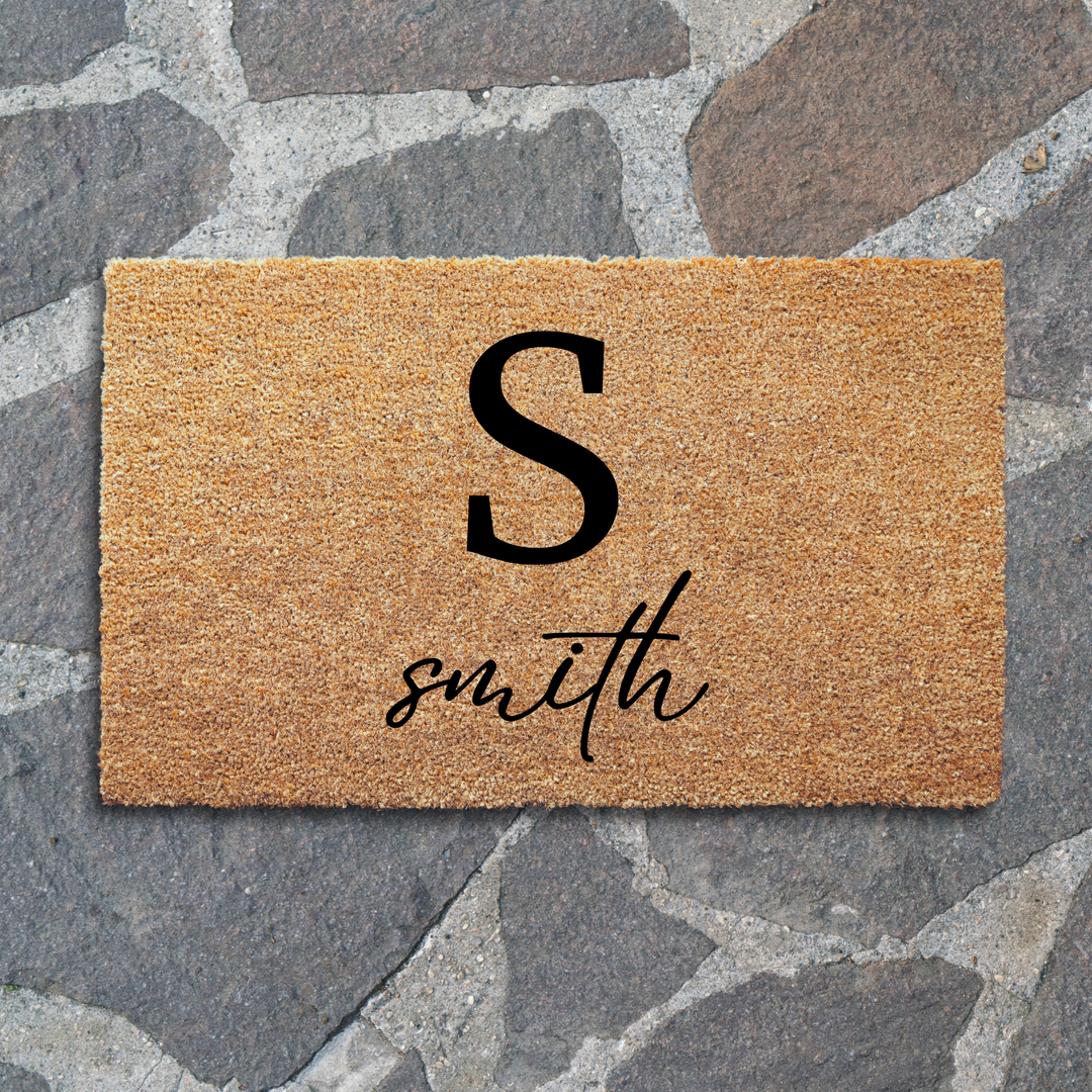 Letter Monogram Personalized Doormat