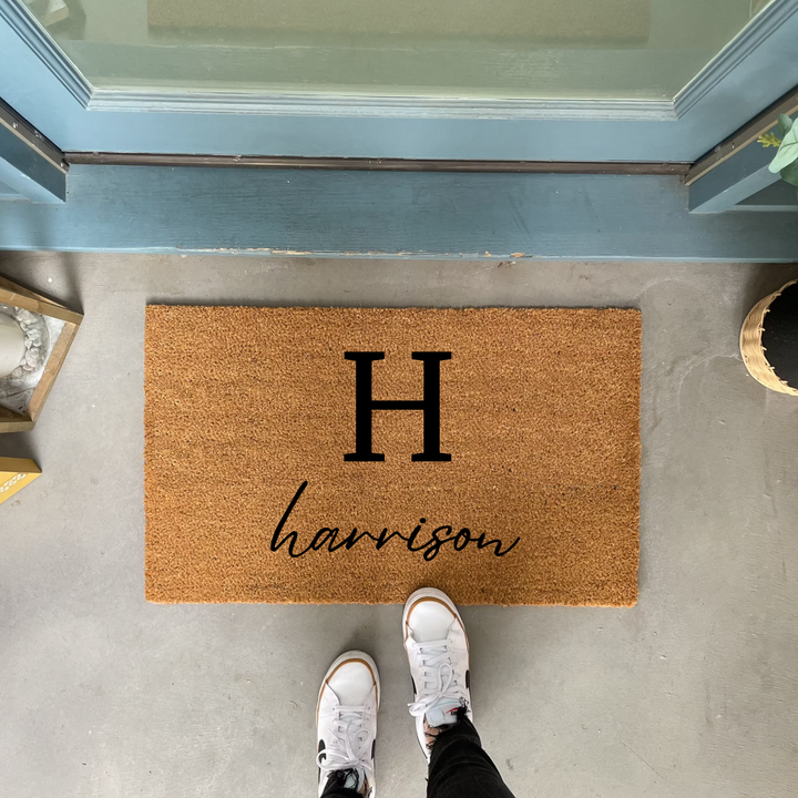 Letter Monogram Personalized Doormat