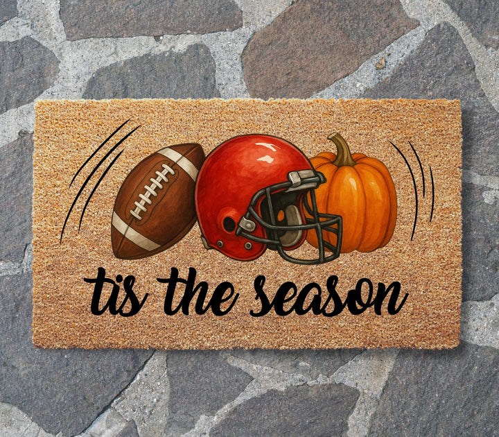 Tis The Season Football Doormat