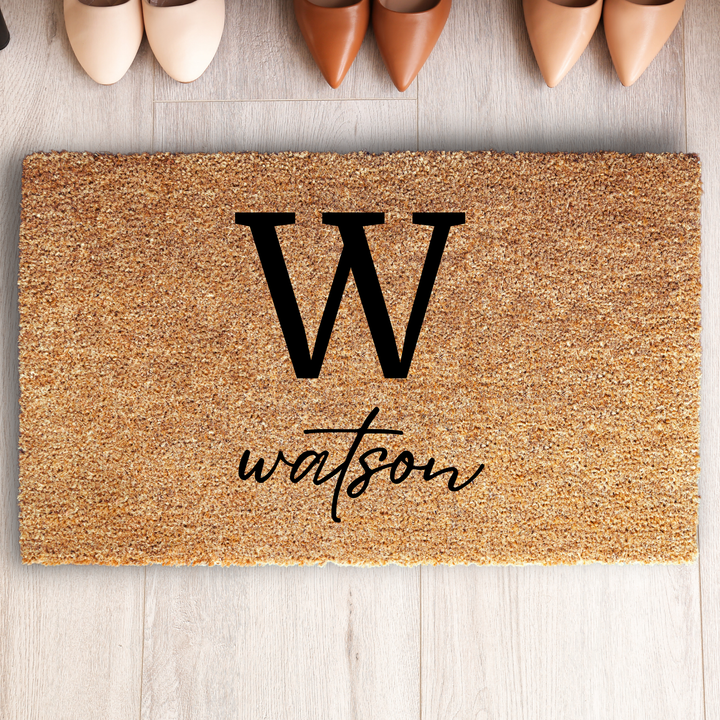 Letter Monogram Personalized Doormat