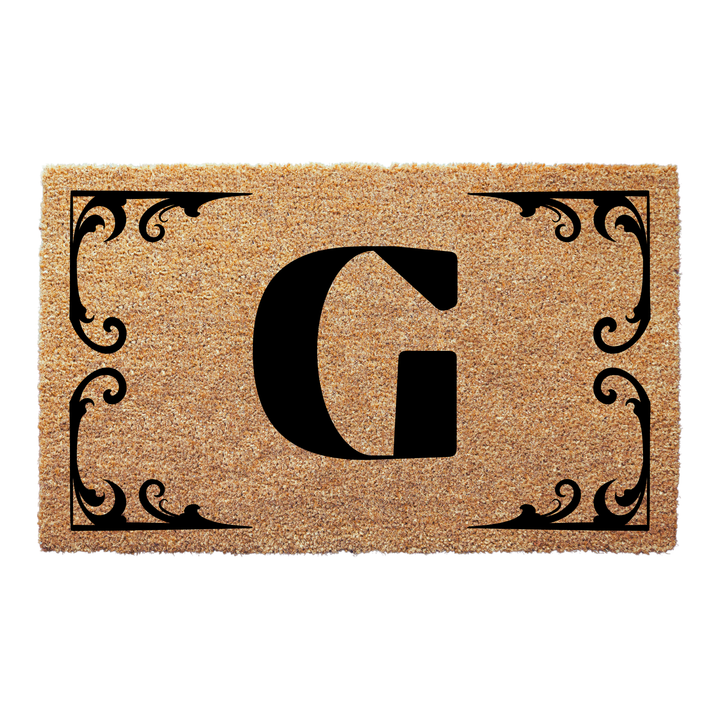 Custom Letter Elegant Welcome Doormat