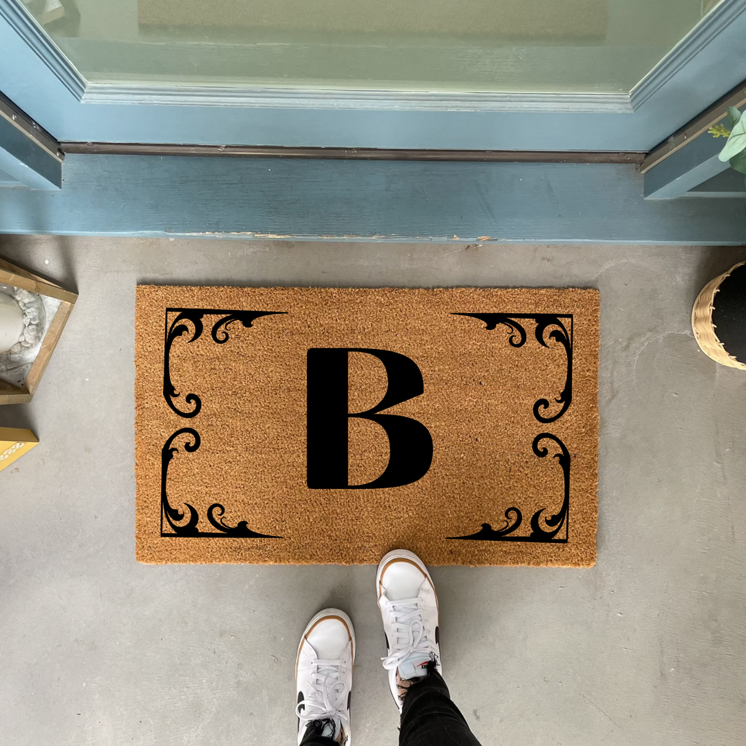 Custom Letter Elegant Welcome Doormat