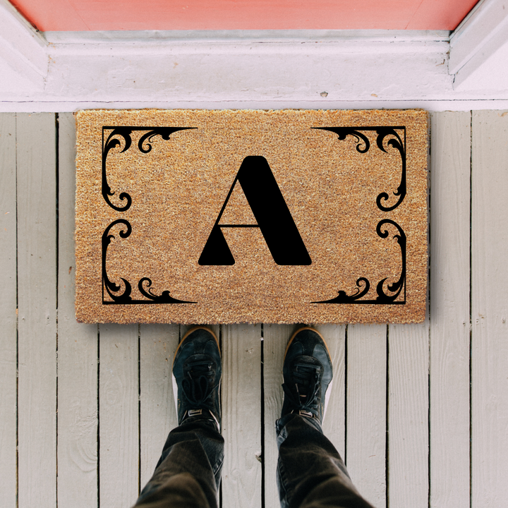 Custom Letter Elegant Welcome Doormat