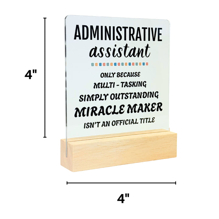 Administrative Assistant Desk Acrylic Plaque
