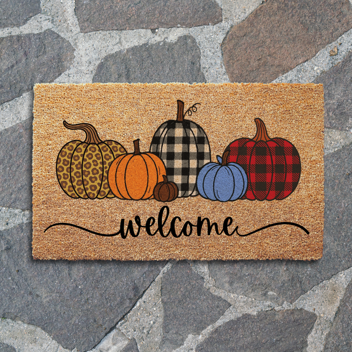 Colorful Pumpkins Doormat