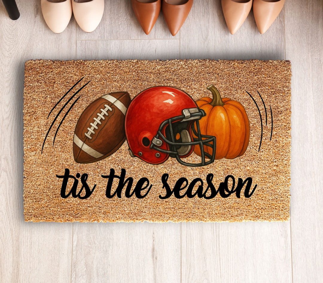 Tis The Season Football Doormat