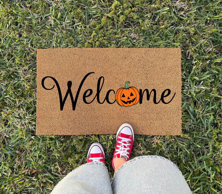 Welcome - Pumpkin Doormat