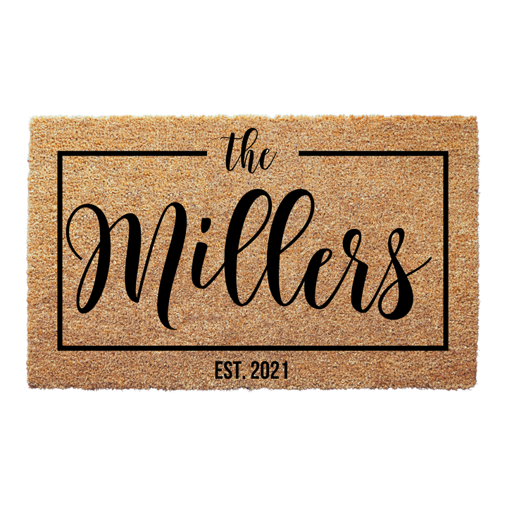 Your Family Name Your Date Customized Welcome Doormat