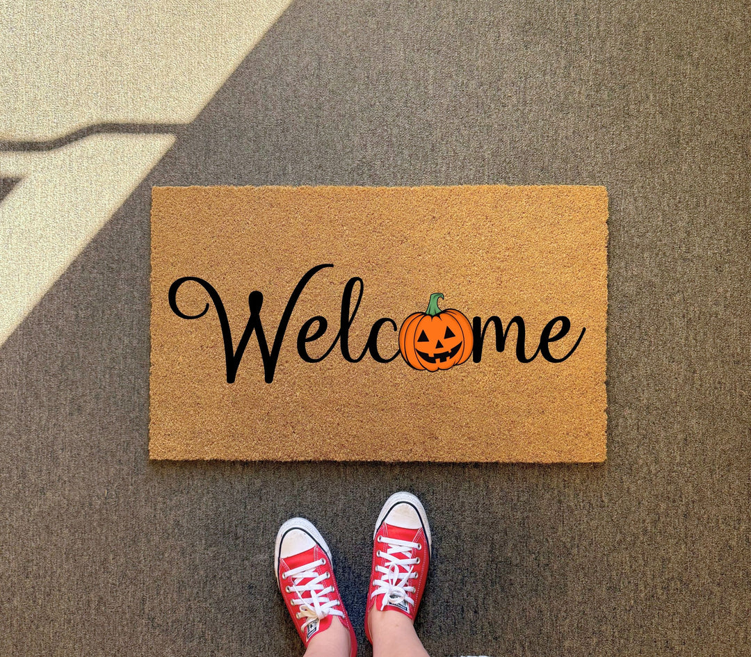 Welcome - Pumpkin Doormat