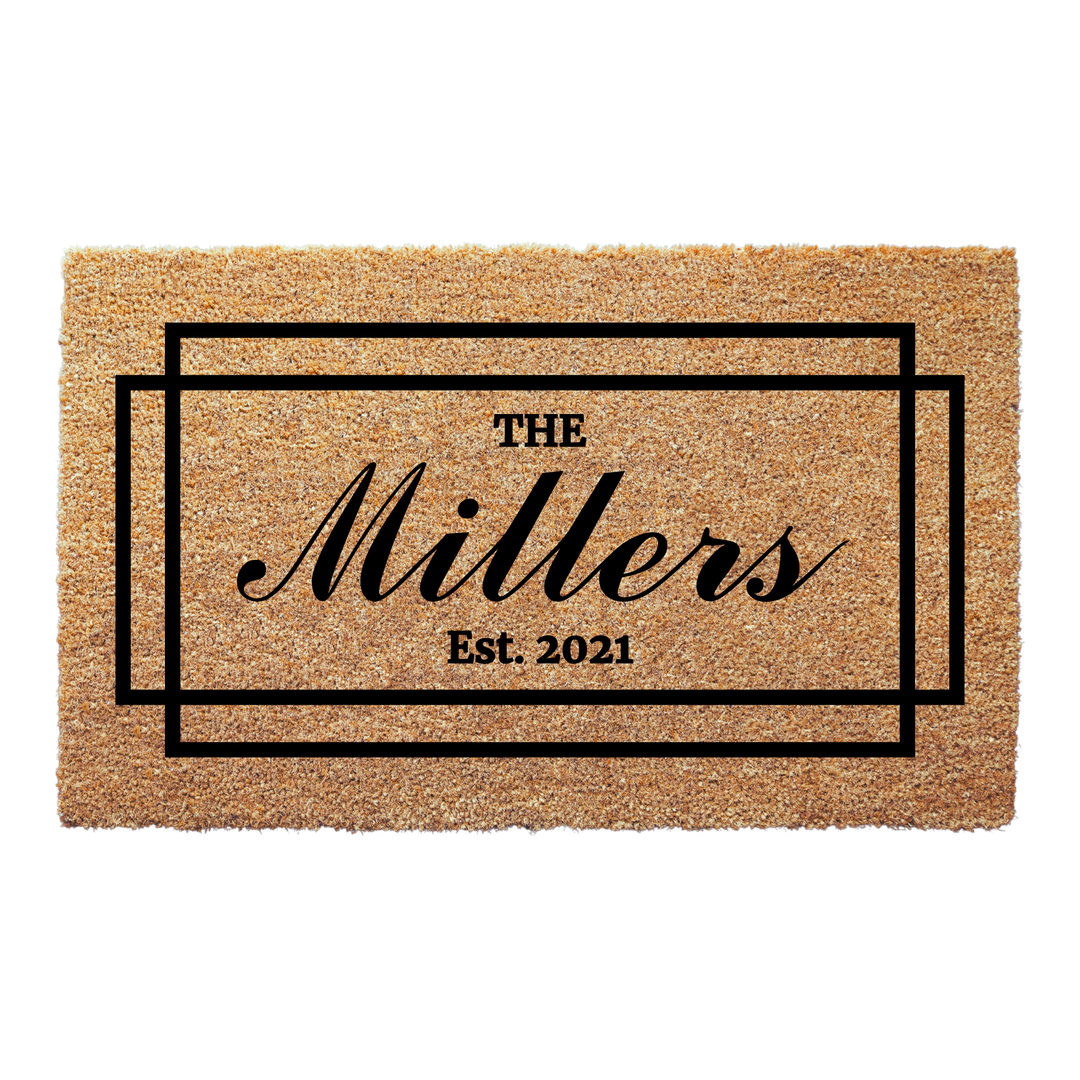 Welcome Personalized Doormat with Custom Date