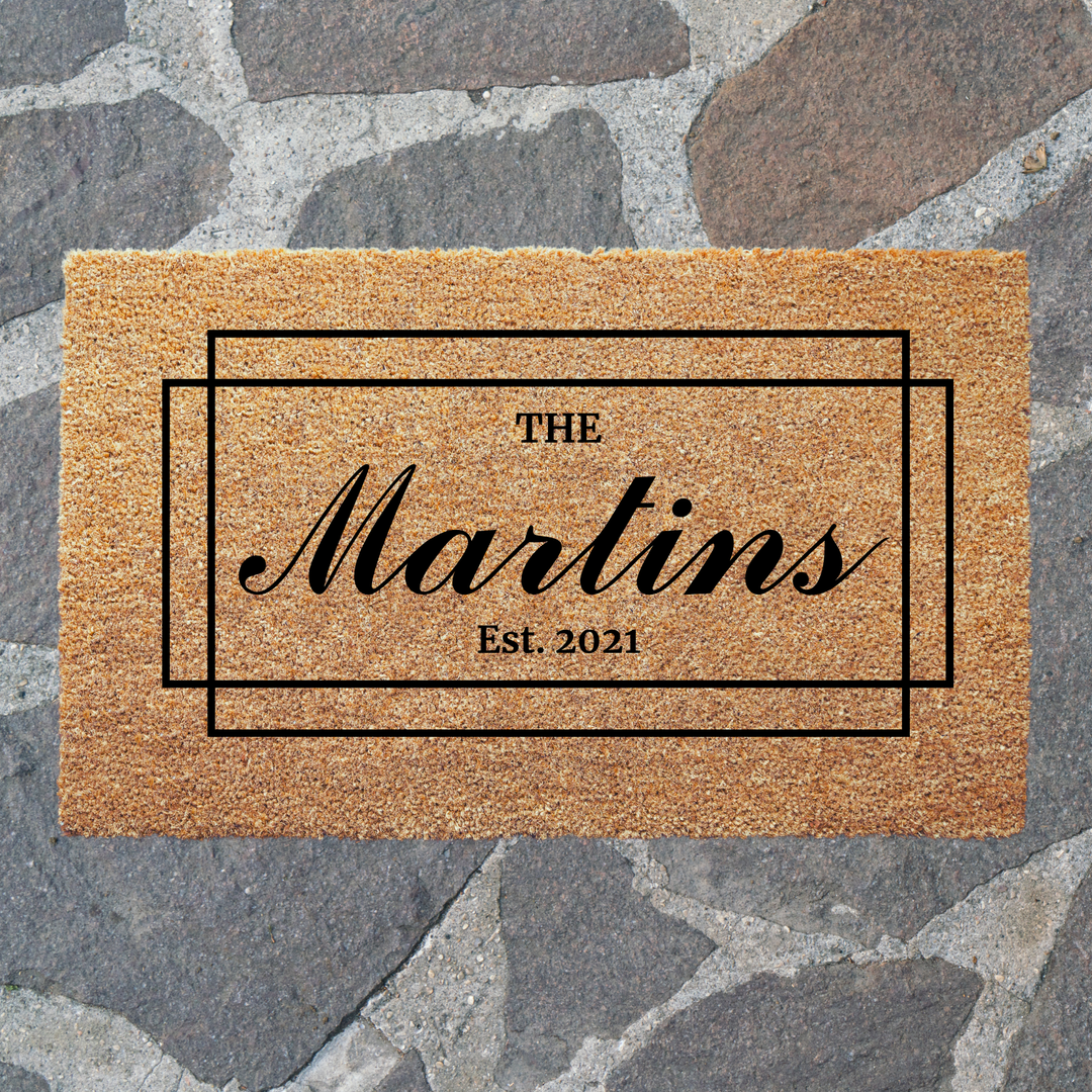 Welcome Personalized Doormat with Custom Date