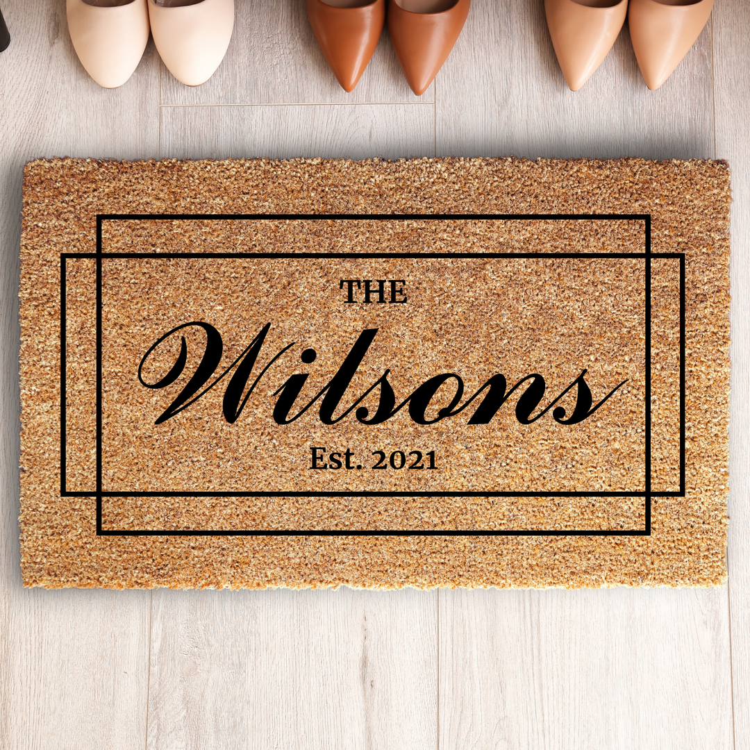 Welcome Personalized Doormat with Custom Date