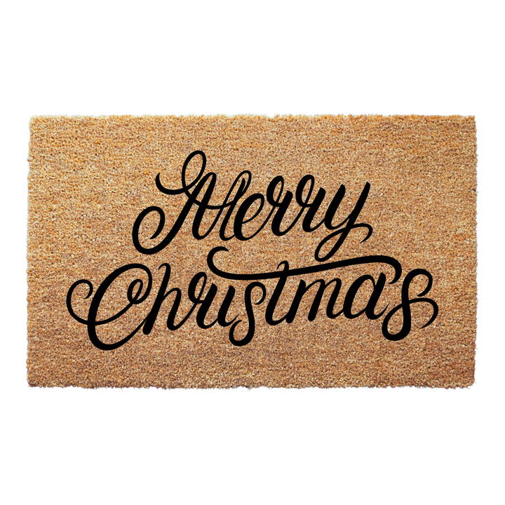 Modern Welcome Doormat Merry Christmas