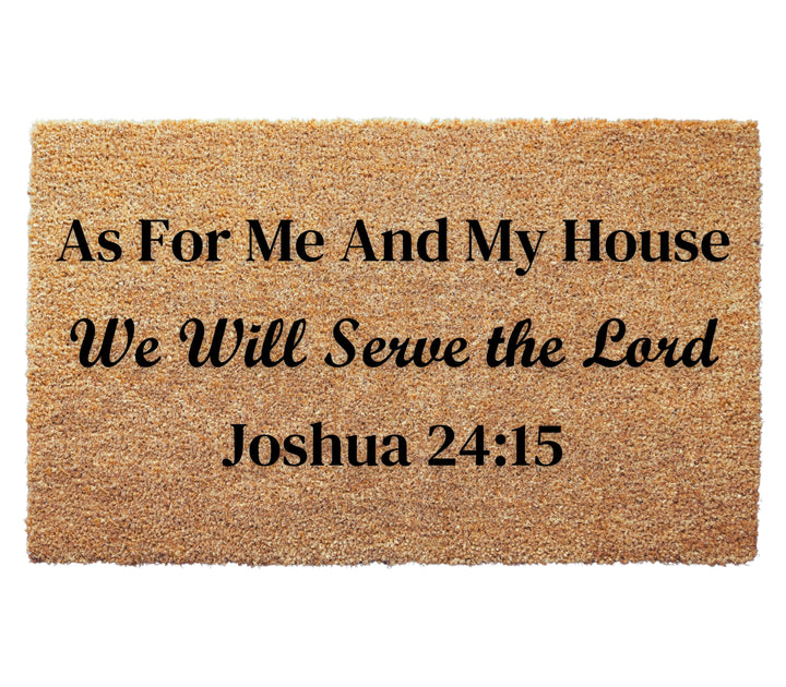 Joshua 24:15 Bible Verse Doormat