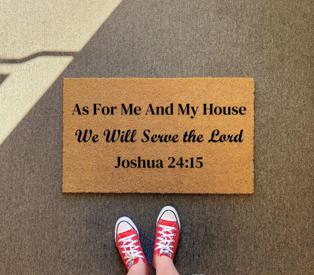 Joshua 24:15 Bible Verse Doormat