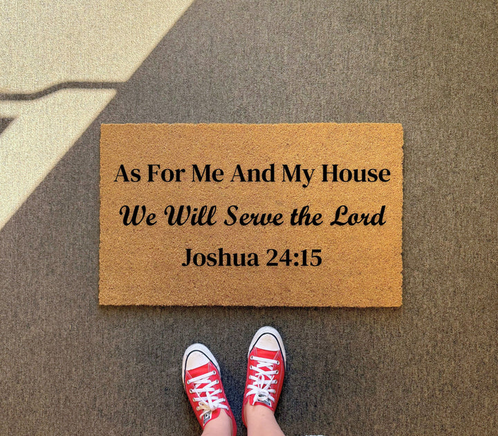 Joshua 24:15 Bible Verse Doormat