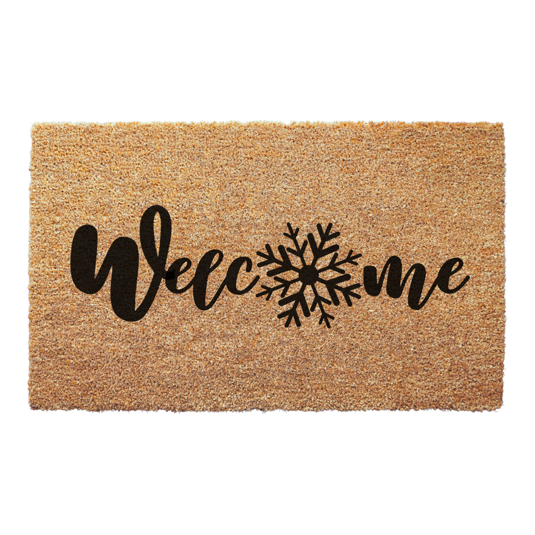 Welcome Snowflake Christmas Doormat