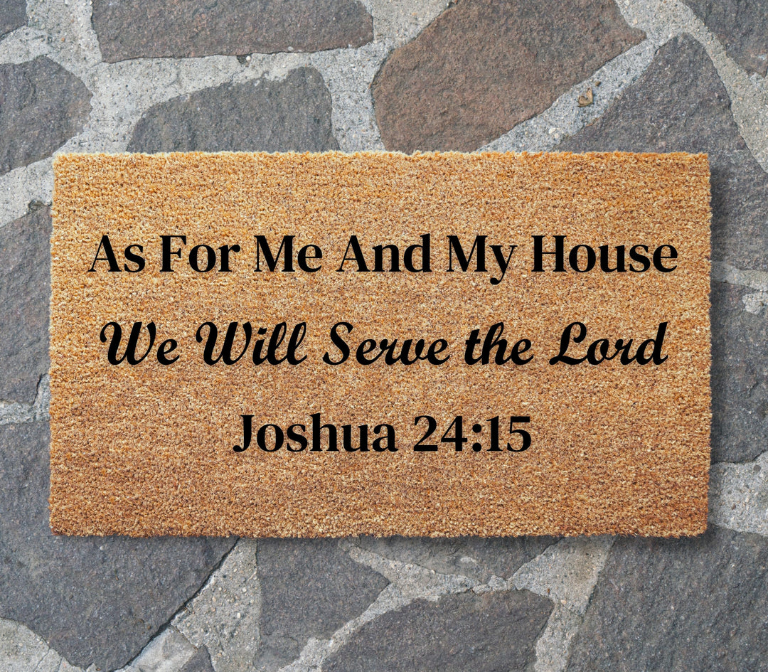 Joshua 24:15 Bible Verse Doormat