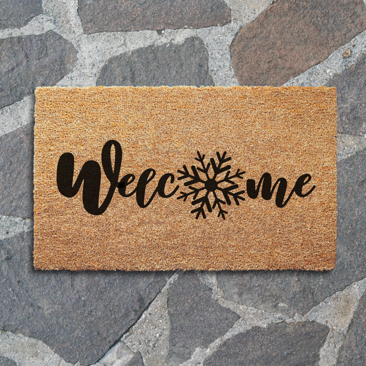 Welcome Snowflake Christmas Doormat