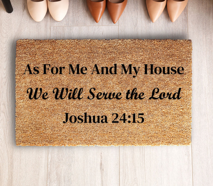 Joshua 24:15 Bible Verse Doormat