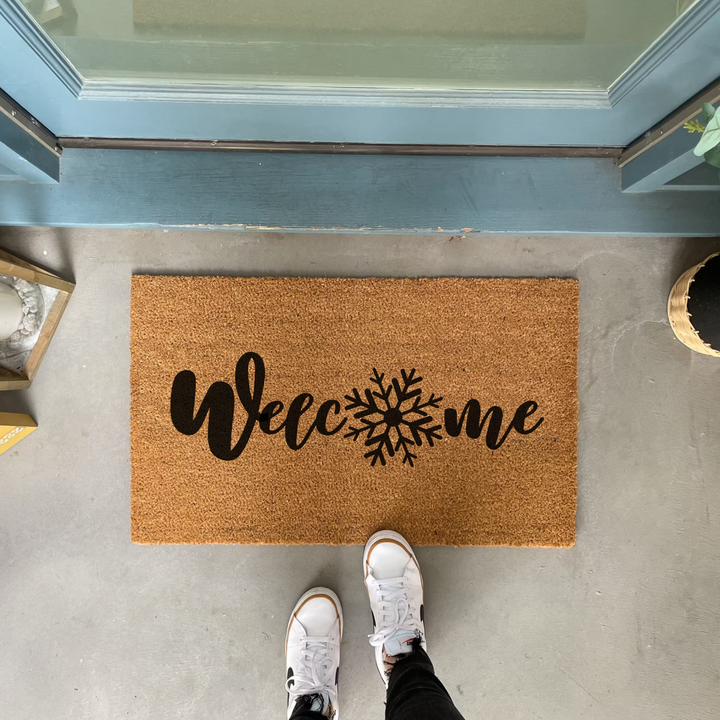 Welcome Snowflake Christmas Doormat