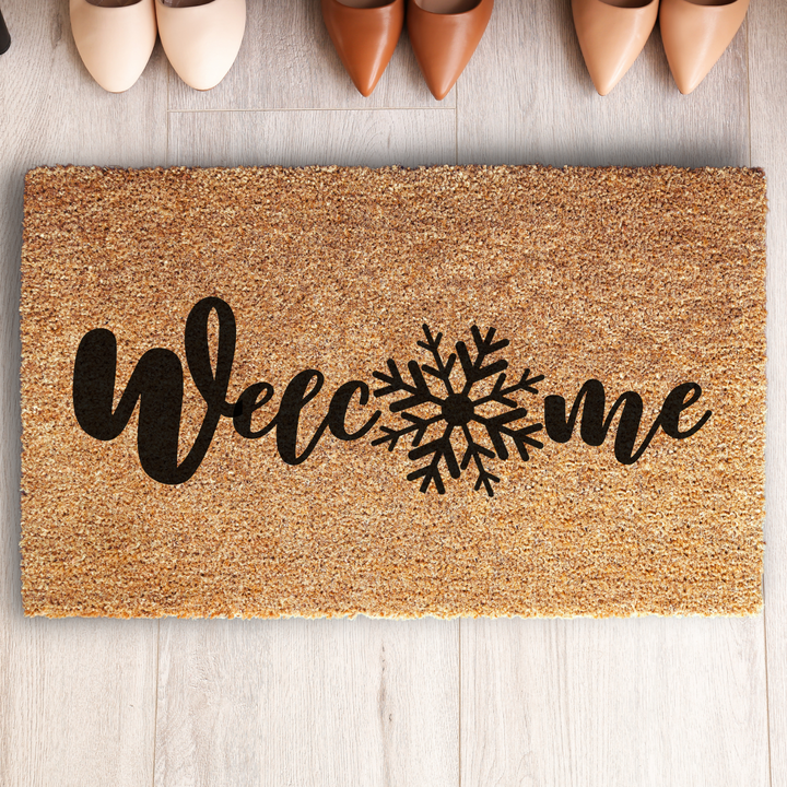 Welcome Snowflake Christmas Doormat