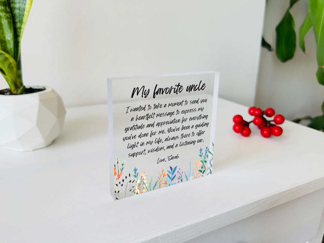 Personalized Thank You & Favorite Person Gift