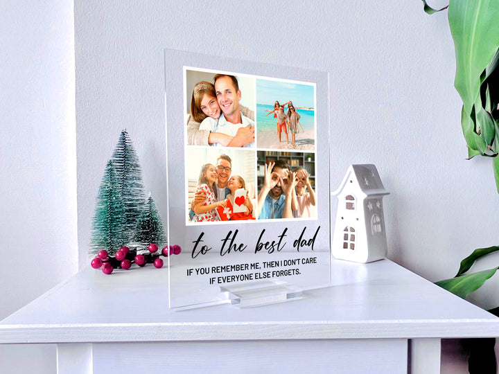 Acrylic 4 Photos Print with Stand & Handwriting Header