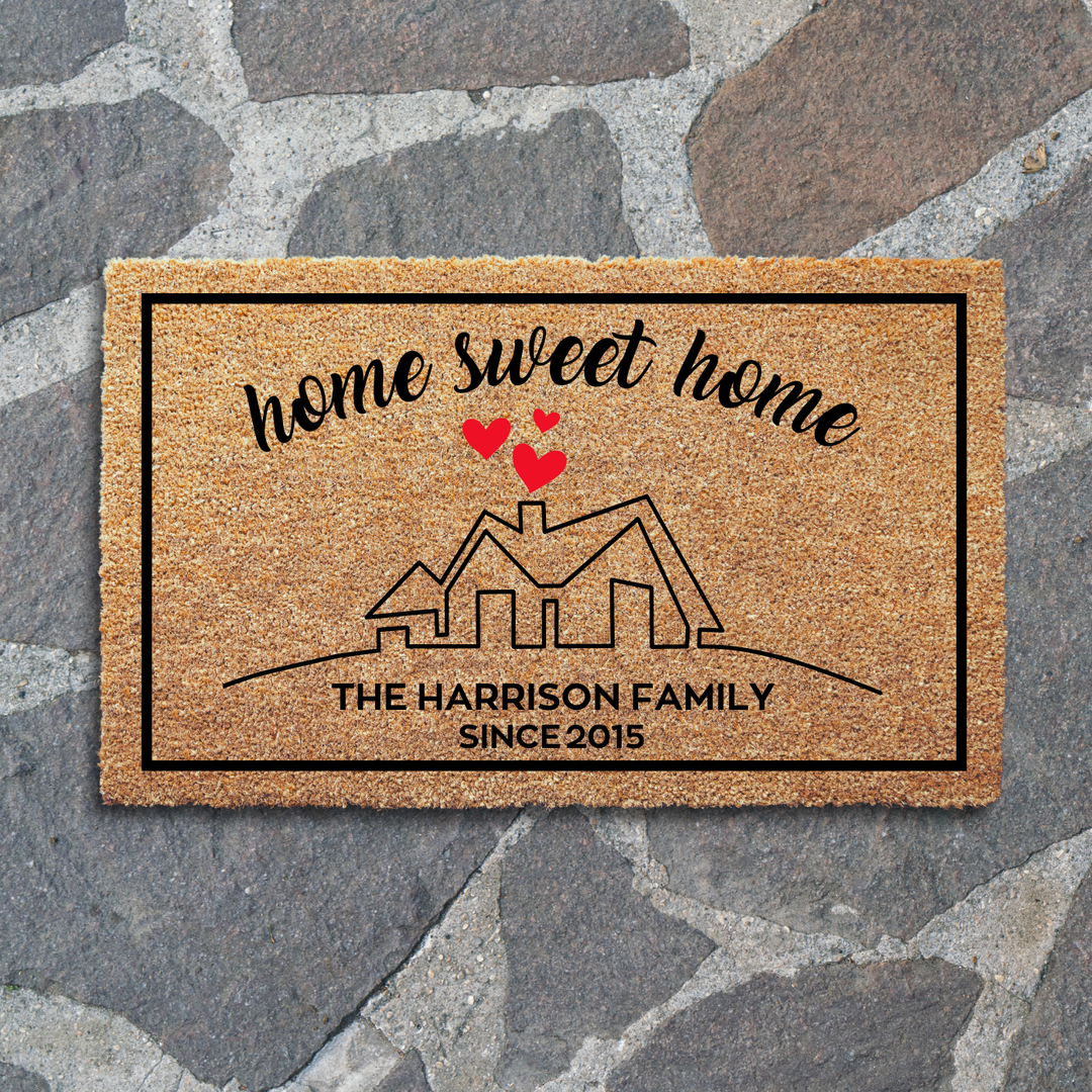 Custom ''Home Sweet Home'' Welcome Doormat