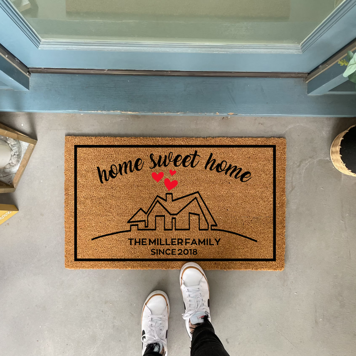 Custom ''Home Sweet Home'' Welcome Doormat