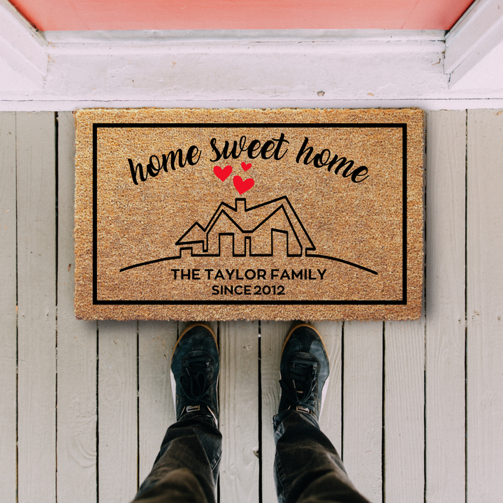 Custom ''Home Sweet Home'' Welcome Doormat