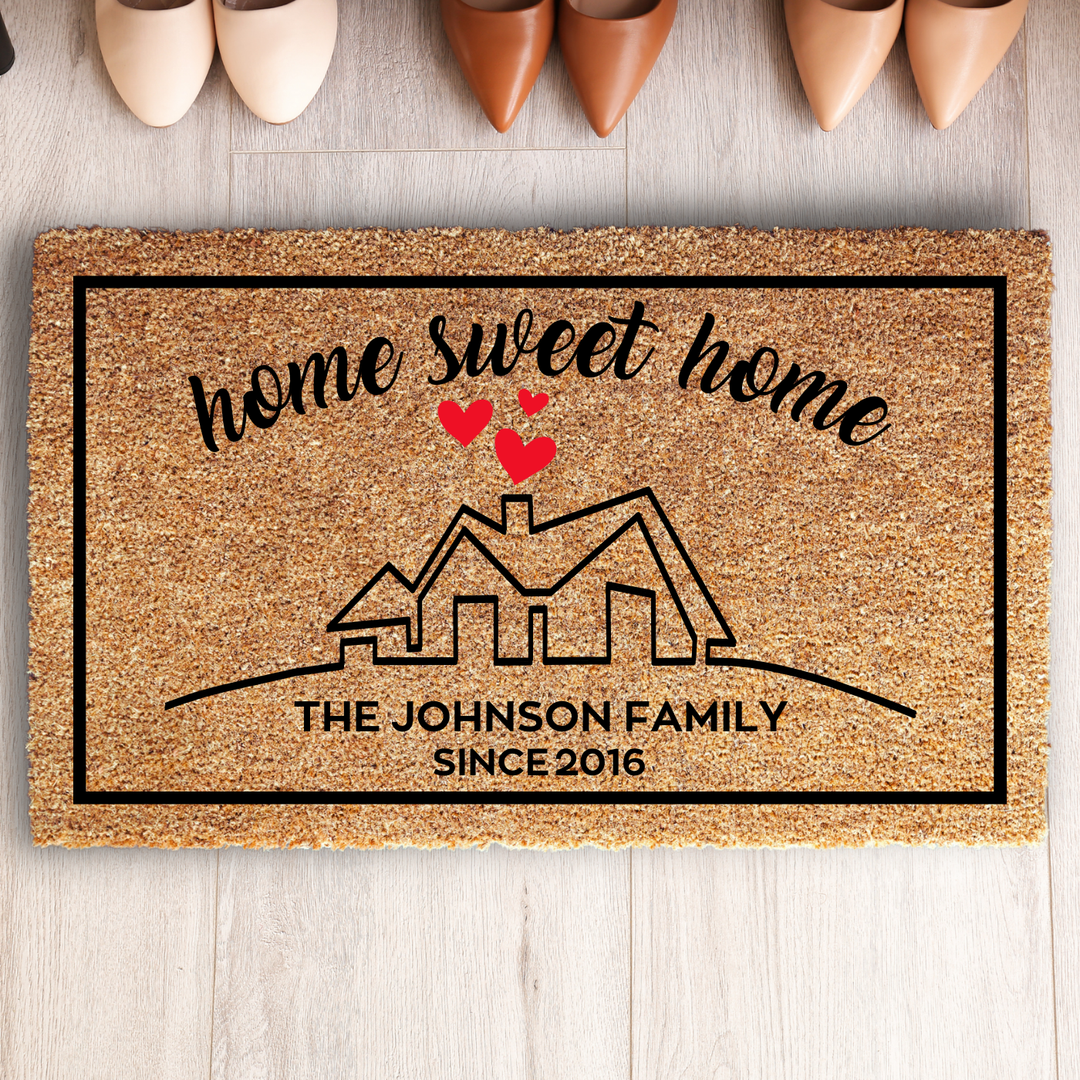 Custom ''Home Sweet Home'' Welcome Doormat