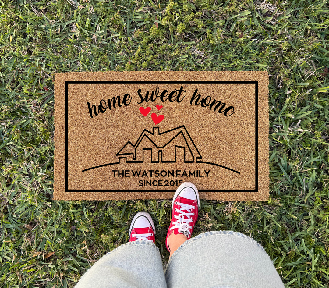 Custom ''Home Sweet Home'' Welcome Doormat