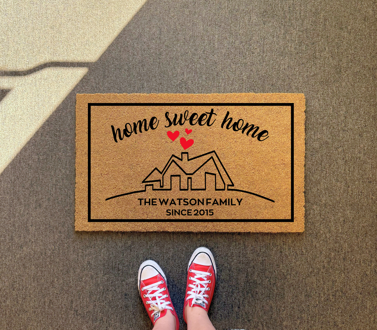 Custom ''Home Sweet Home'' Welcome Doormat