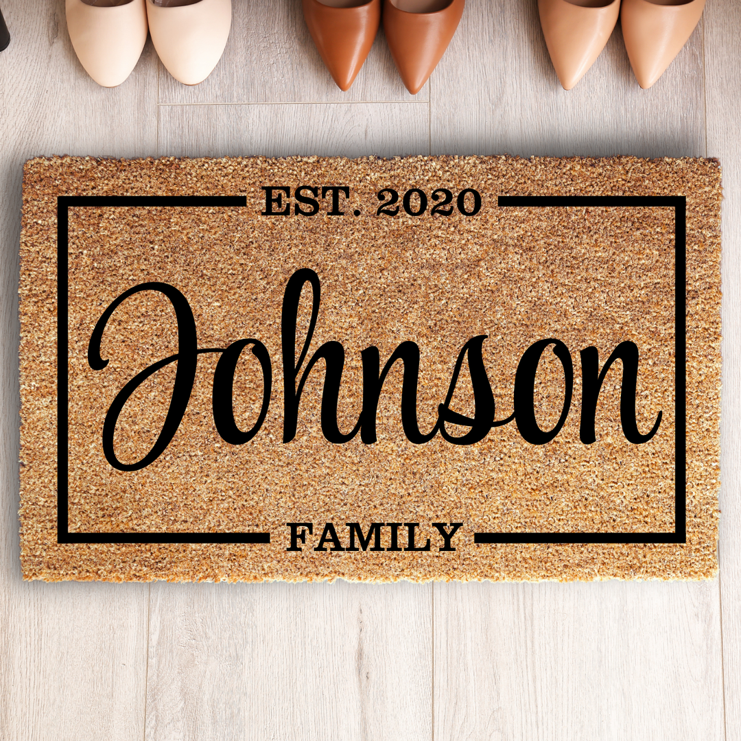 Customized Family Name Special Date Welcome Doormat