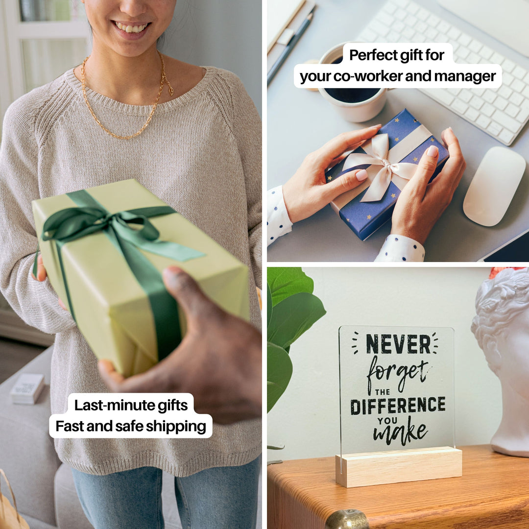 The Difference You Make Desk Acrylic Plaque