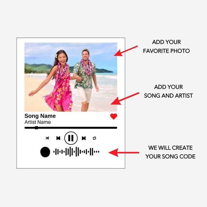 Custom Spotify Music Plaque with Your Photo