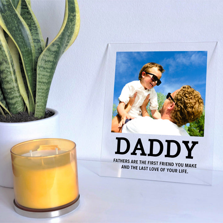 Acrylic Photo Print with Stand & Classic Header
