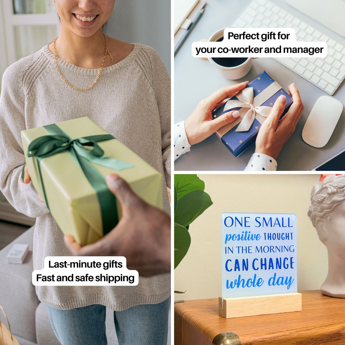 One Positive Thought Desk Plaque