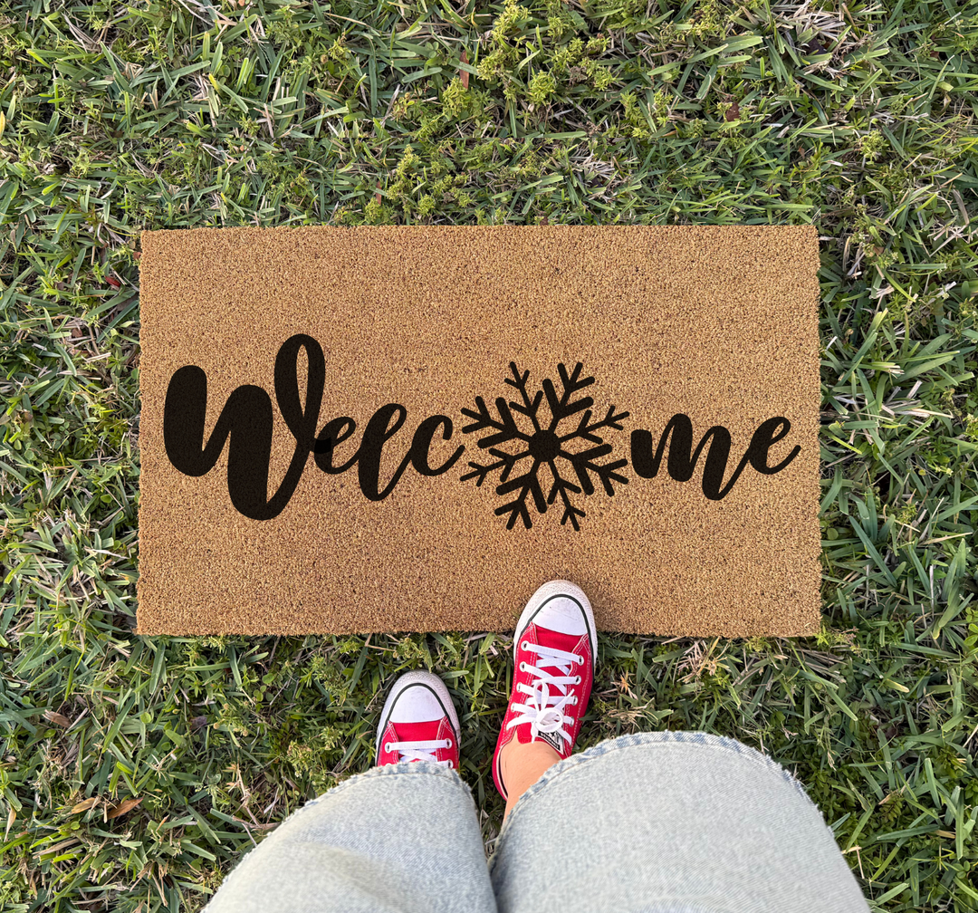 Welcome Snowflake Christmas Doormat