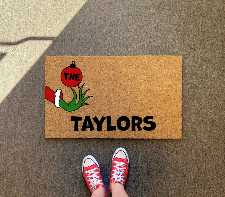 Custom Family Name Christmas Doormat