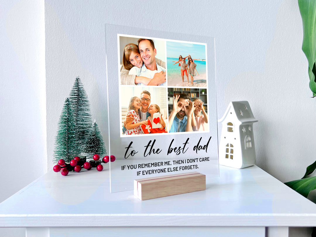 Acrylic 4 Photos Print with Stand & Handwriting Header