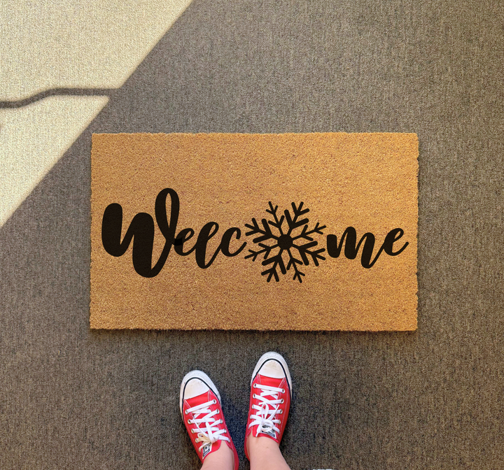 Welcome Snowflake Christmas Doormat
